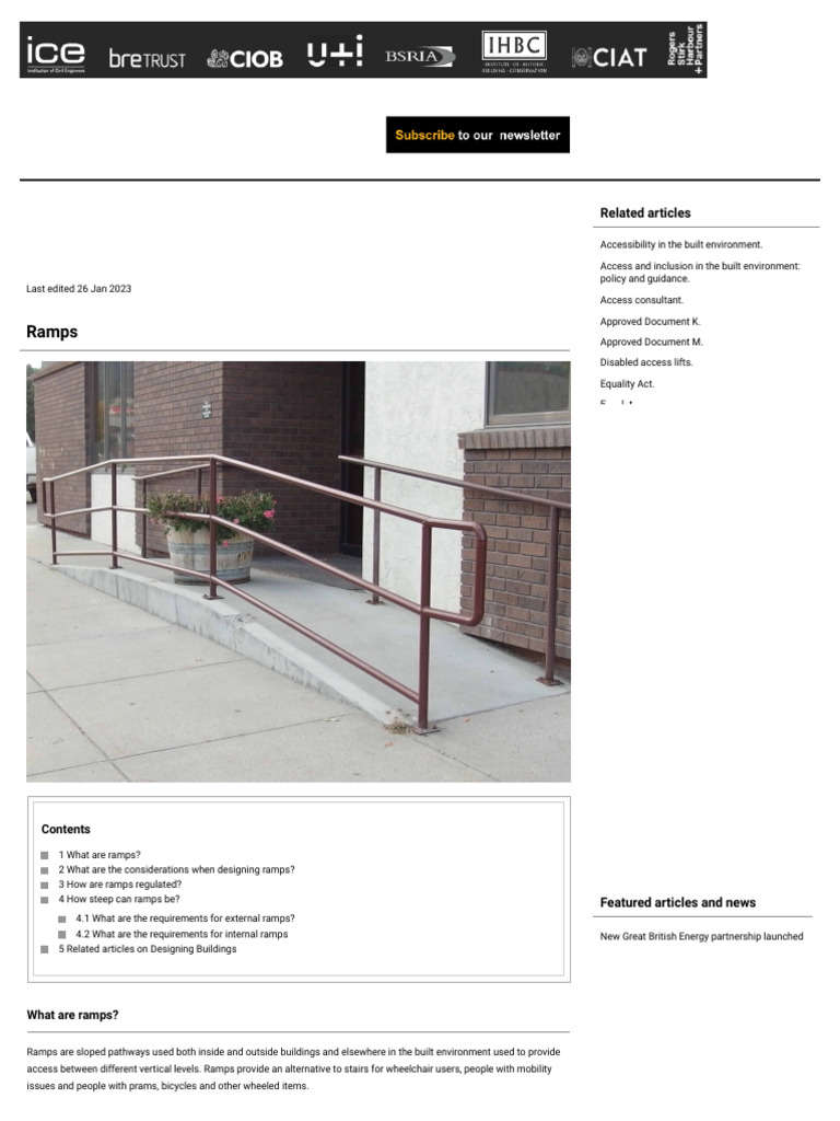 Ramps: Design and Regulation Guidelines | PDF | Stairs | Wheelchair