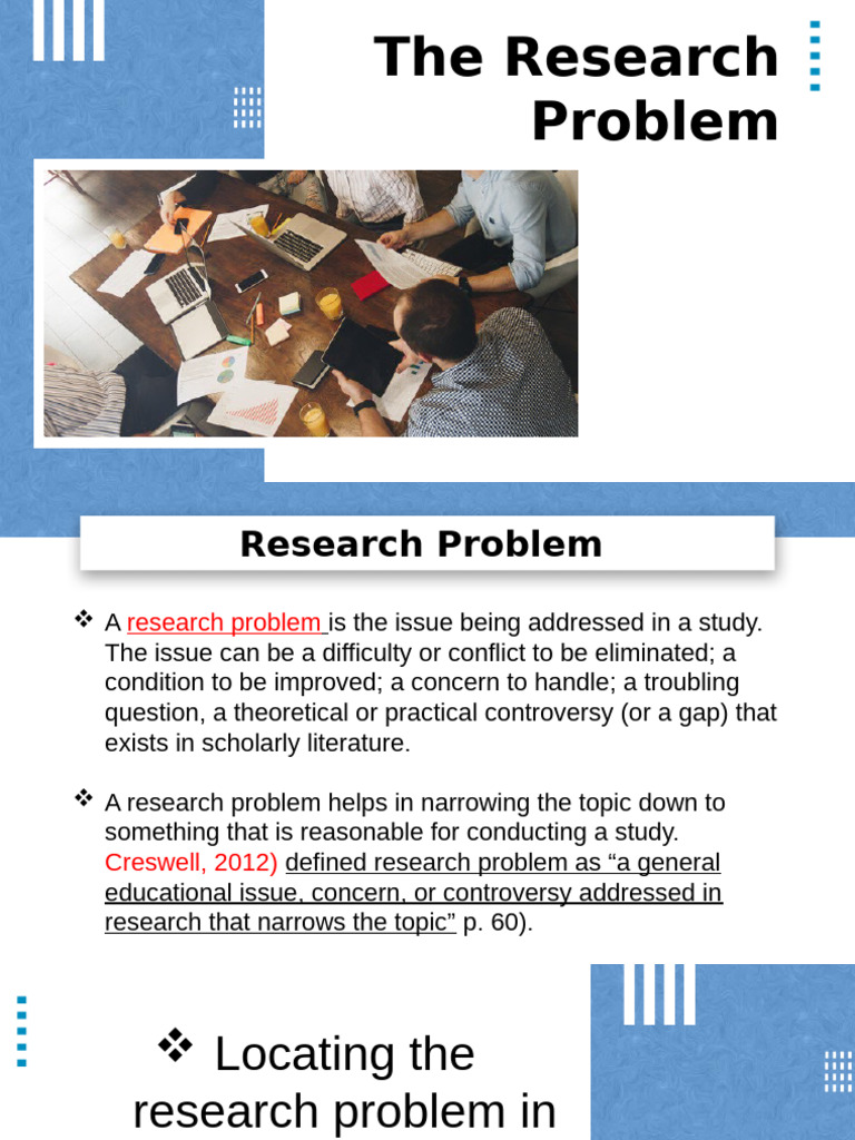 Understanding Research Problems and Elements | PDF | Dependent And ...