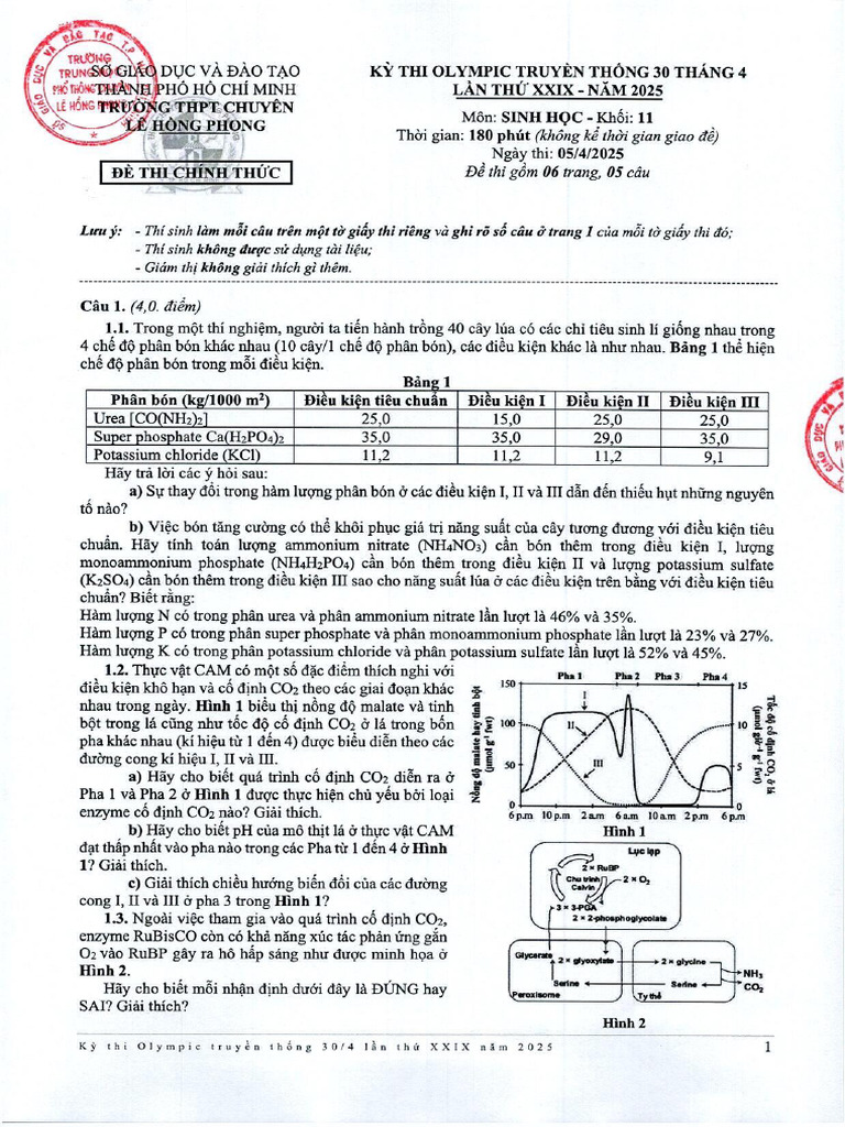 Sinh 11 | PDF