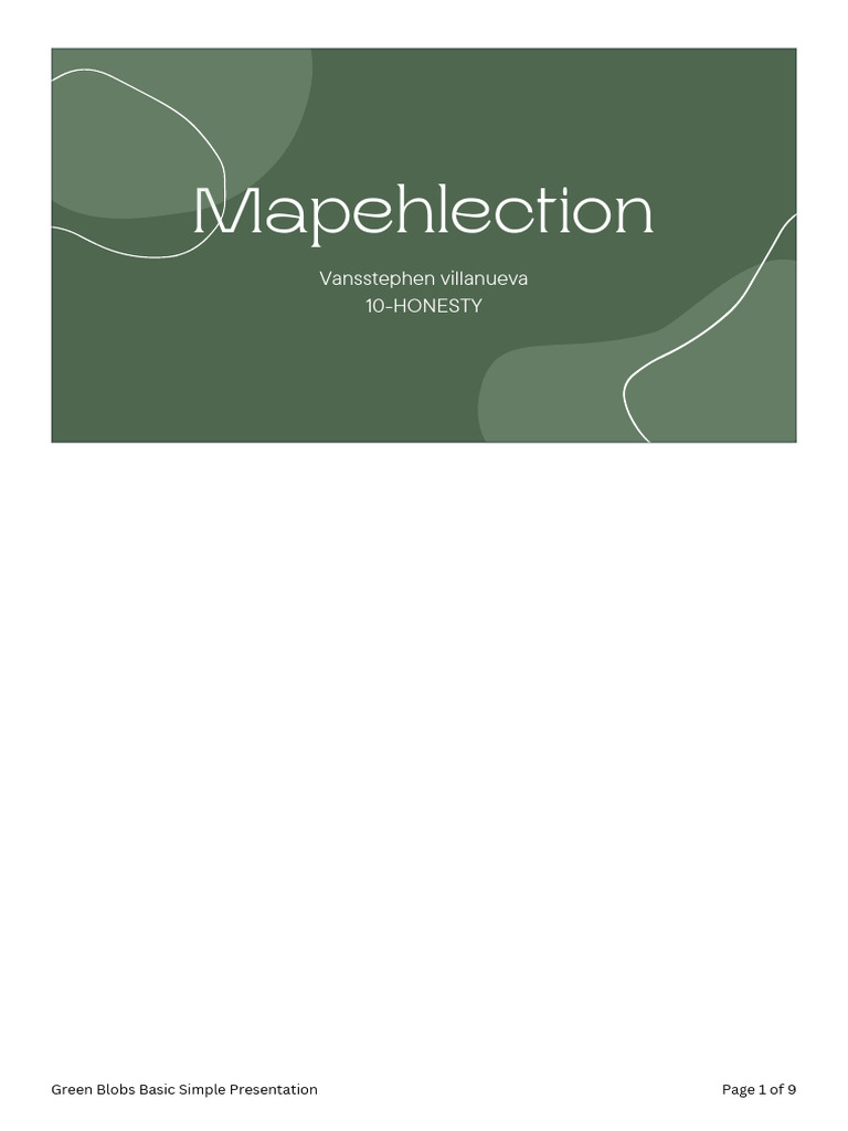 Green Blobs Basic Simple Presentation | PDF
