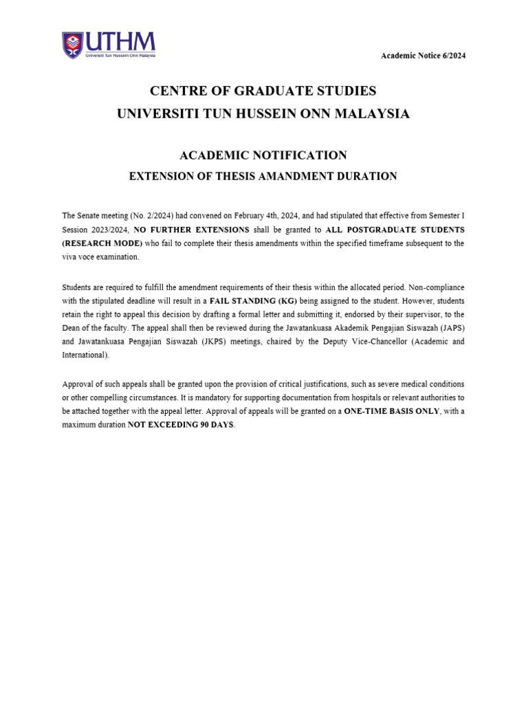 Academic Notice Correction Extension FULL | PDF | Thesis | Justice