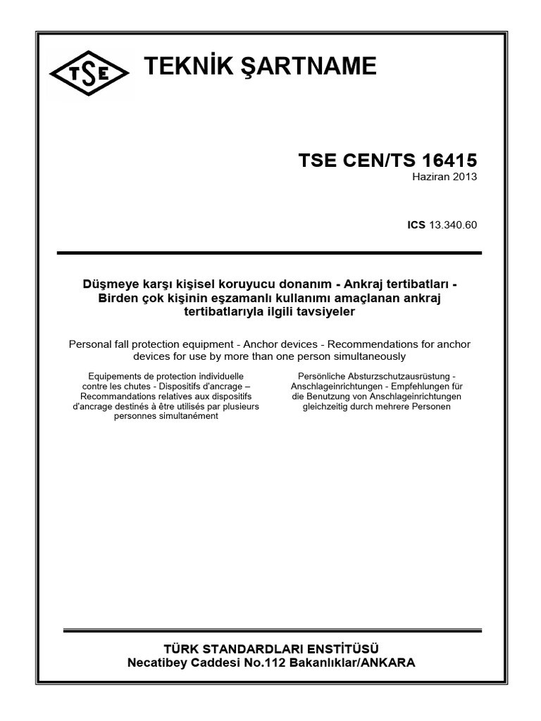 Tse Cen TS 16415 | PDF