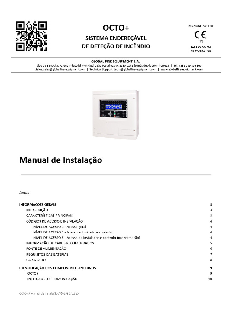 Manual de Instalação do OCTO+ | PDF | Relé | Rede de computadores