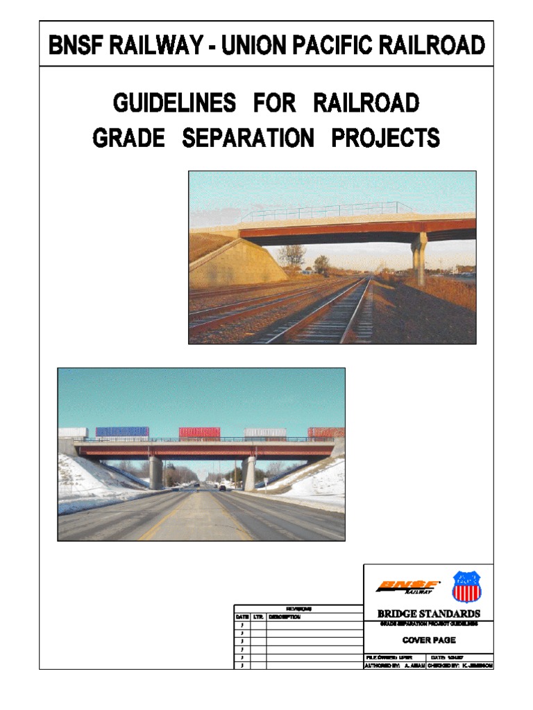 Railroad Grade Separation Guidelines | PDF | Rail Transport | Track ...
