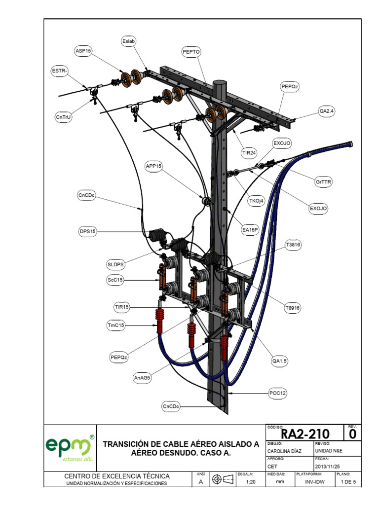 Transición de Cable Aéreo: Especificaciones | PDF