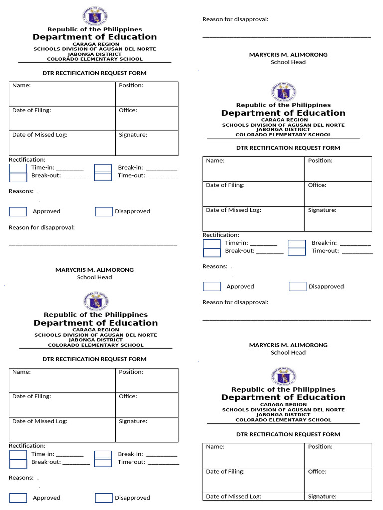 RECTIFICATION-REQUEST-FORM-2025_ | PDF | Governance | Public Administration