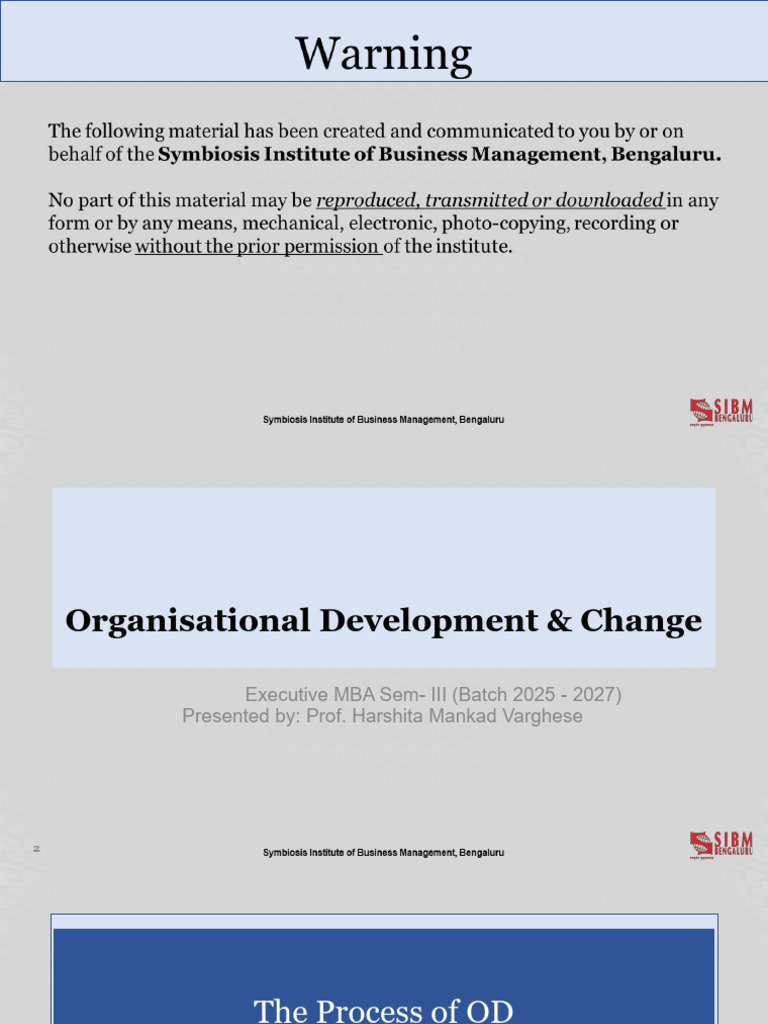 Strategic Change Interventions in OD | PDF | Mergers And Acquisitions ...