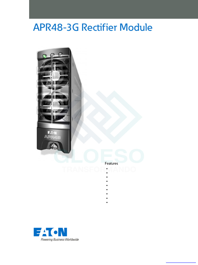 Eaton APR48-3G Power Rectifier Overview | PDF | Rectifier ...