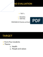 Test 1 Reading Writing PREPARED BY Barlak and Nanthini