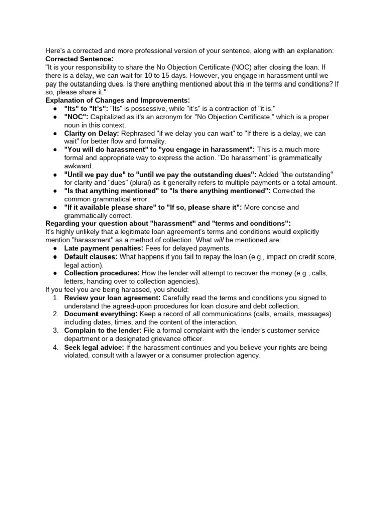 Correct The Sentence Its Your Responsibility To Sh... | PDF | Debt ...