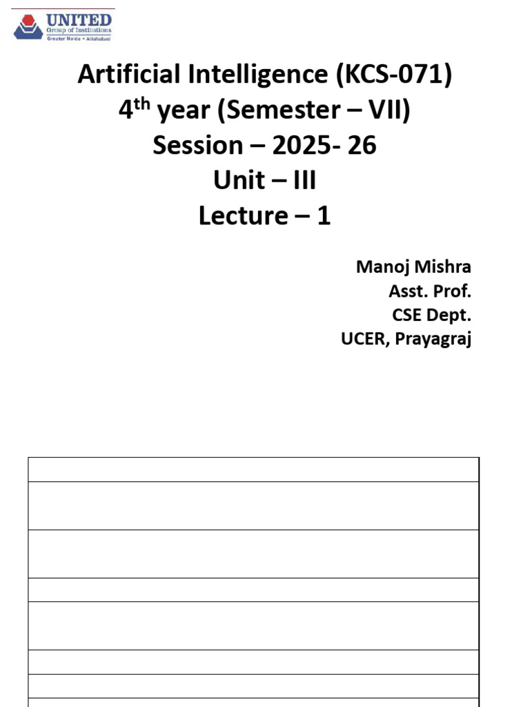 Unit - III Knowledge Representation | PDF | Knowledge Representation ...
