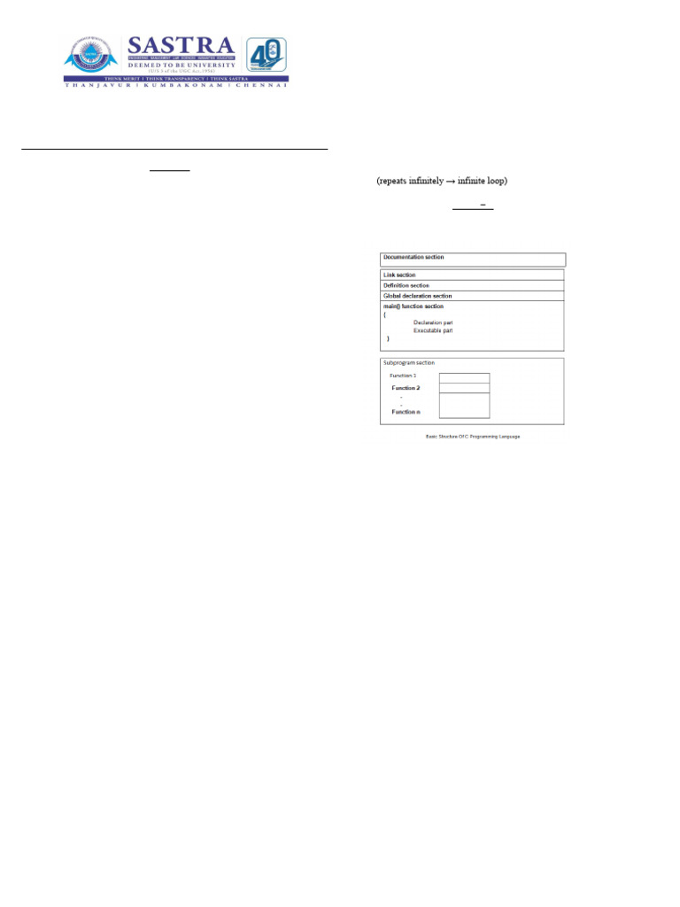 Key CSE101R01 CIA 1 2025 First Year | PDF | Control Flow | Computing