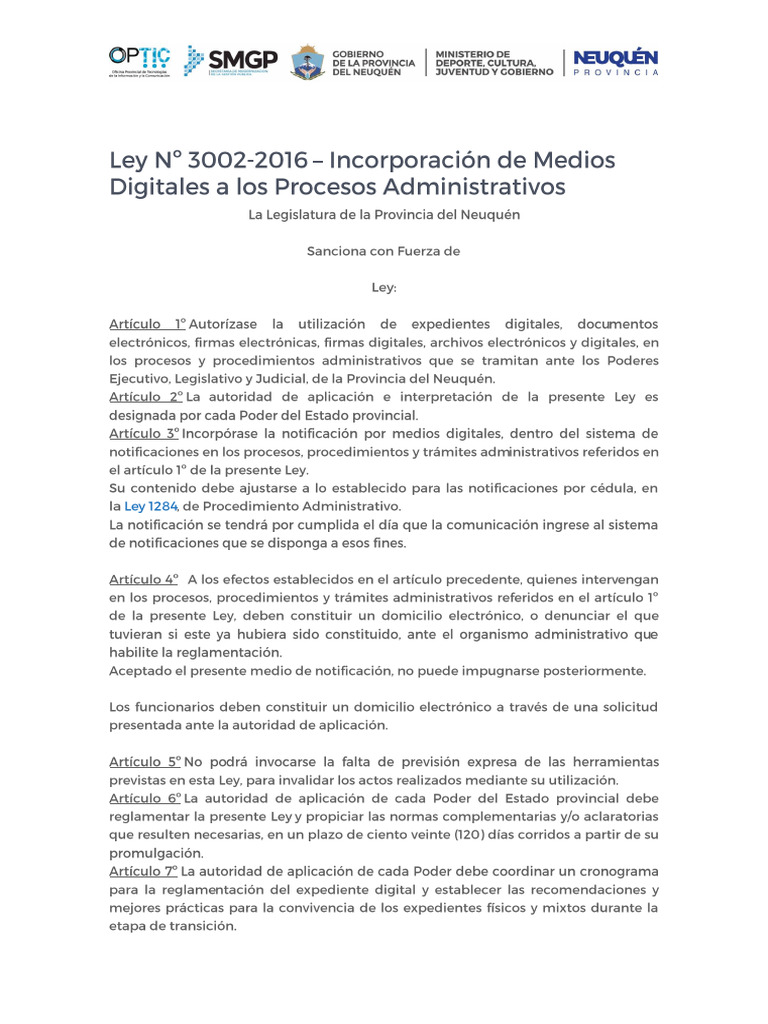 Ley 3002 2016 | PDF