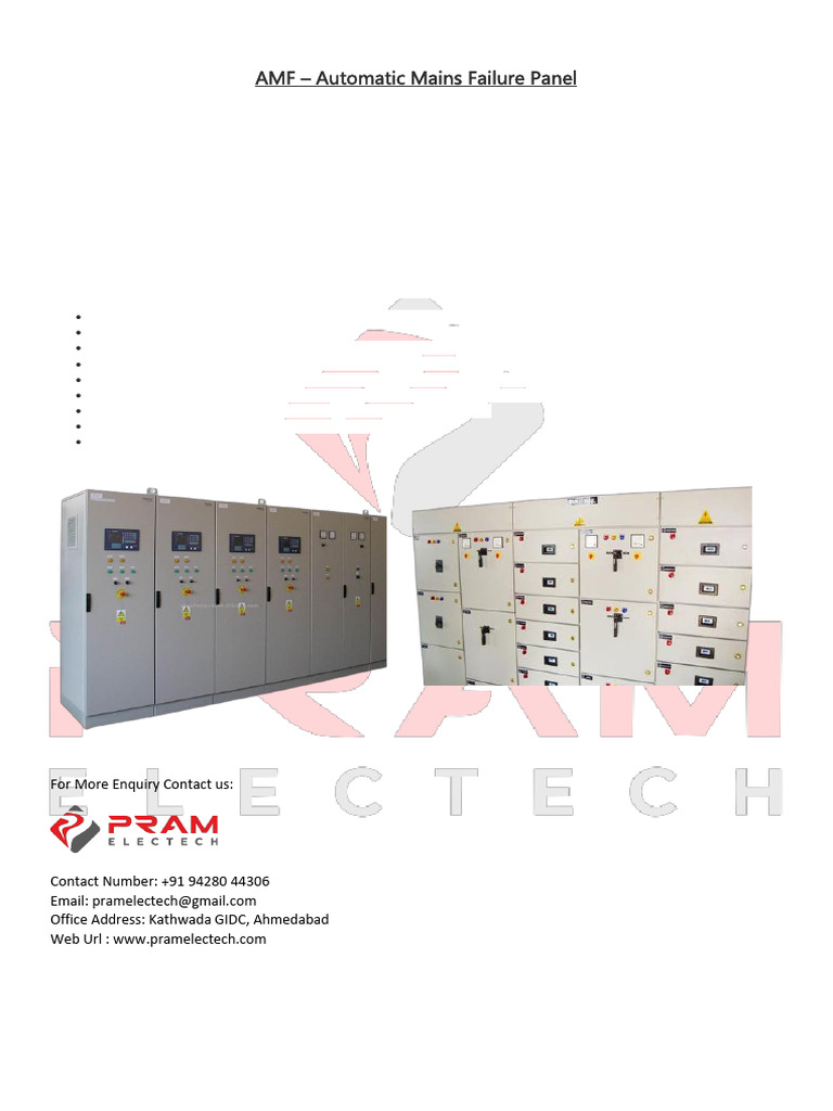 AMF Panel for Automatic Power Management | PDF