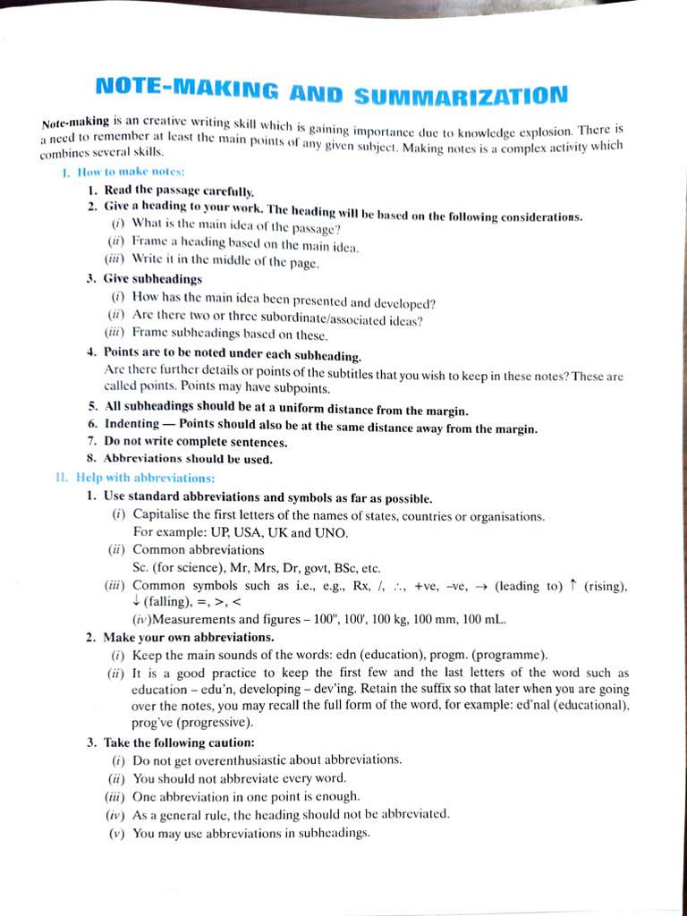 Note-Making and Summarization Guide | PDF | Chess Theory | Chess