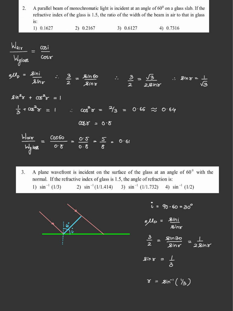 Wave Optics CW | PDF | Waves | Physical Phenomena