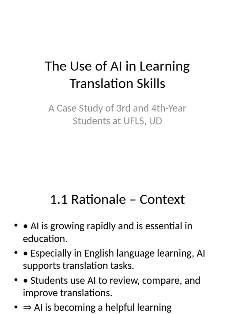 AI Translation Skills Literature Review | PDF | Artificial Intelligence ...
