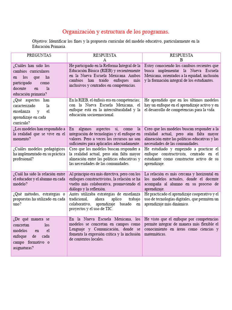 Organización y Estructura de Los Programas | PDF | Plan de estudios ...