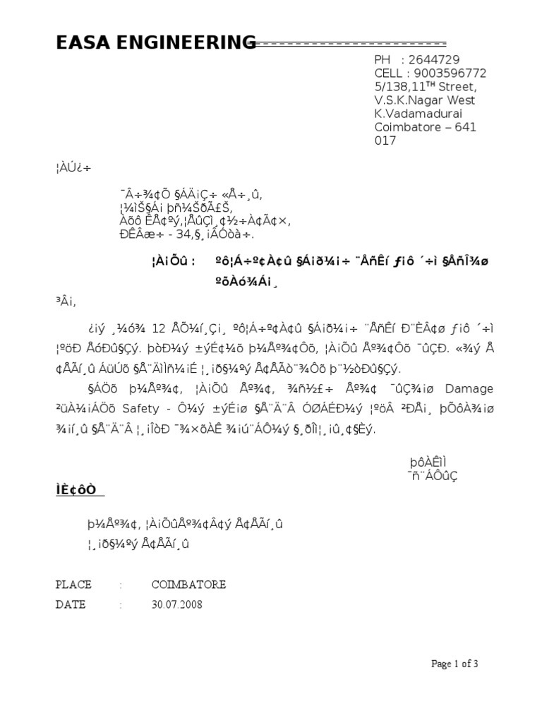 Tamil Easa Engineering