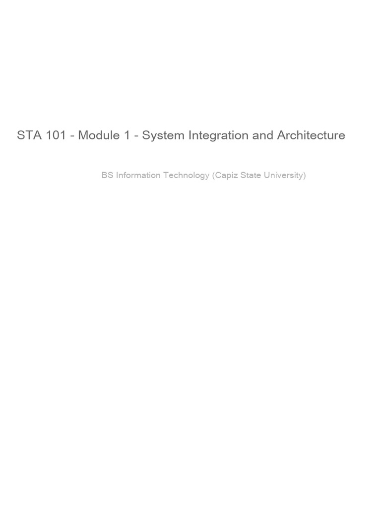 System Integration & Architecture Overview | PDF | Cloud Computing | System