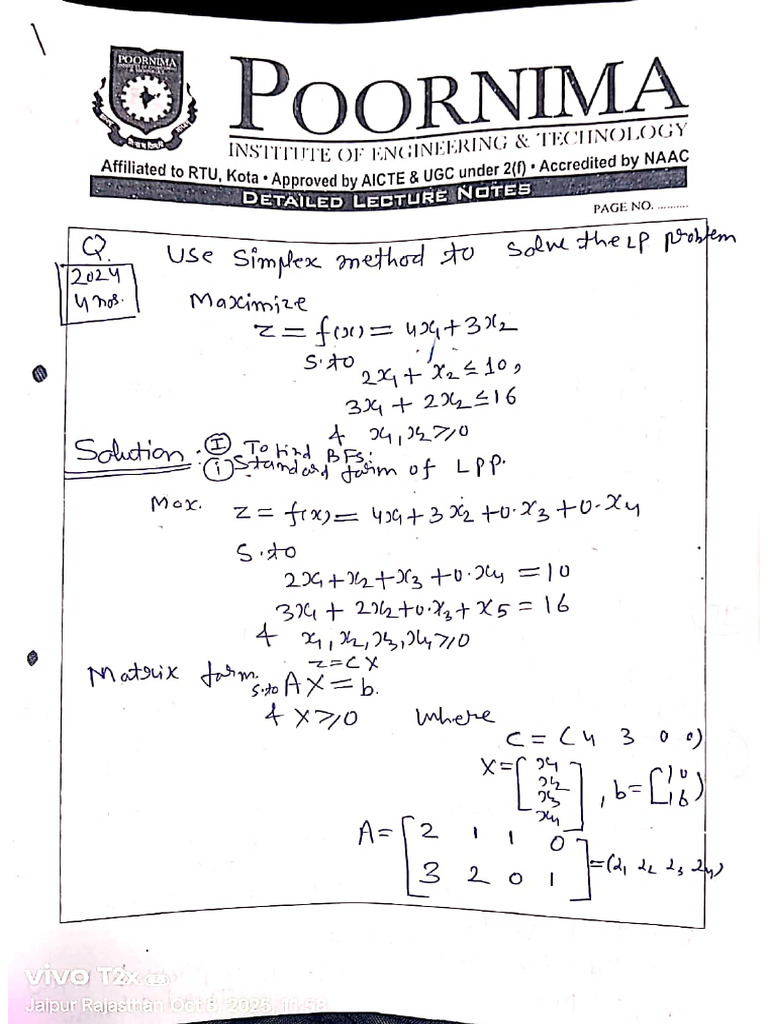 Aem 2nd Question Simplex Method Pdf