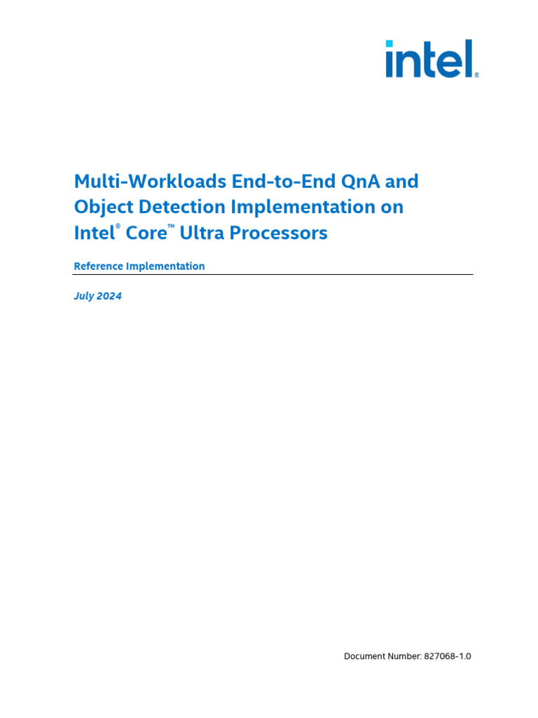 Multi-Workloads End-To-End QnA and Object Detection Implementation On ...