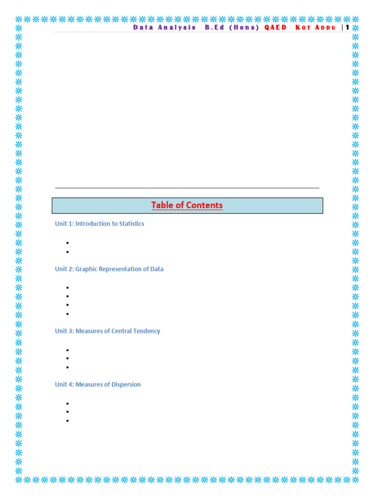 Data Analysis UNIT 1-2 | PDF | Statistics | Histogram