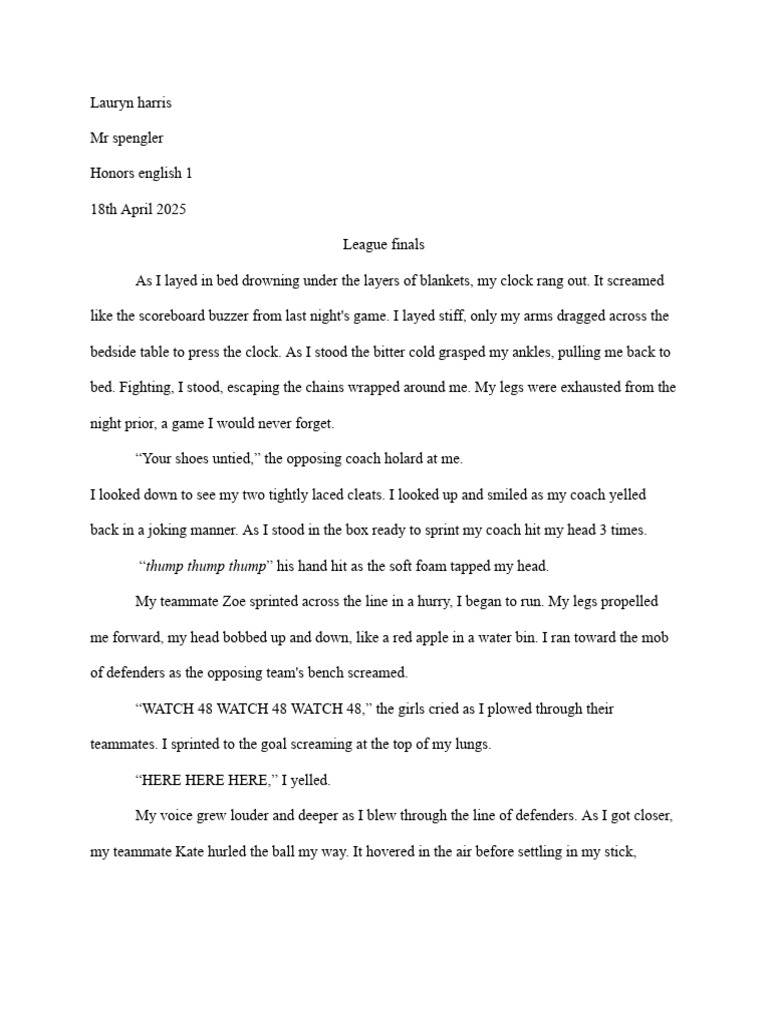 High School Lacrosse Championship Win | PDF