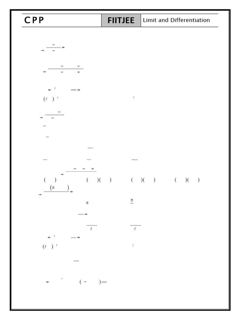 Limit and Differentiation Exercises | PDF | Chess Theory | Chess