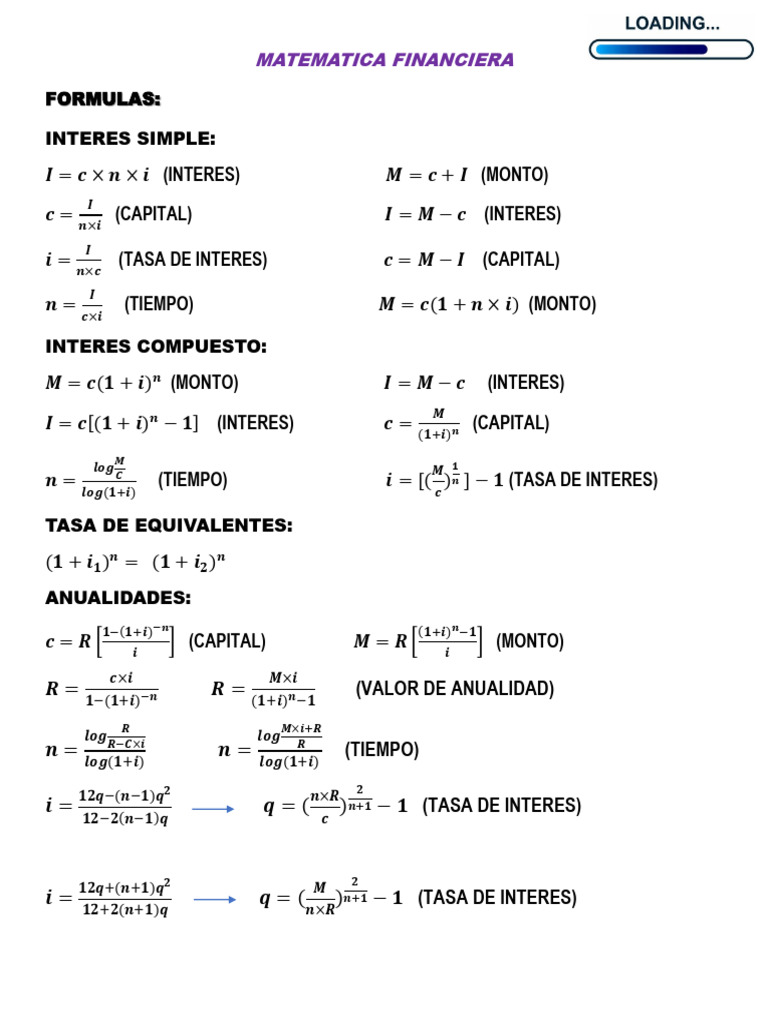 Matematica Financiera FDF | PDF
