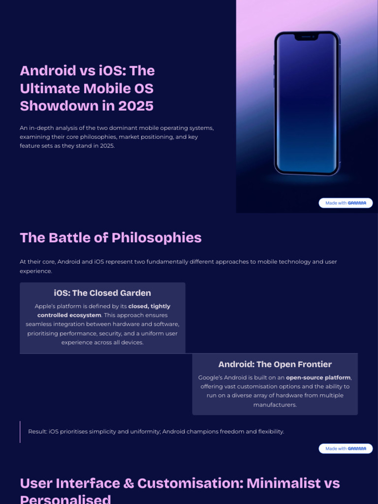 Android vs iOS: 2025 Showdown Insights | PDF | Android (Operating ...