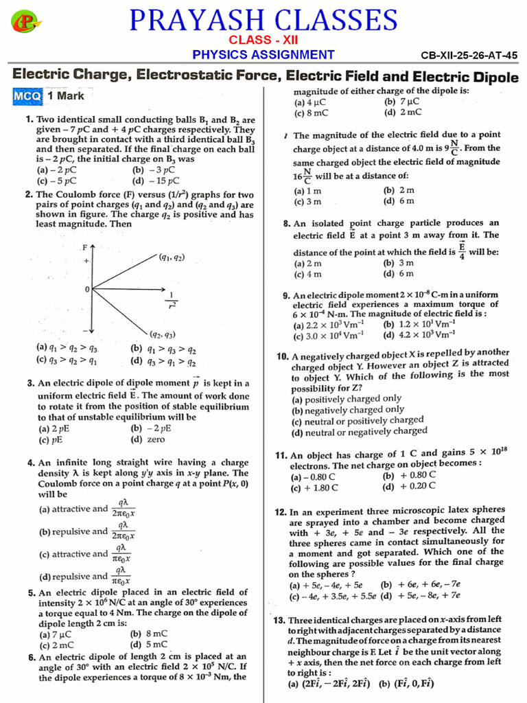 45 Physics Assignment | PDF
