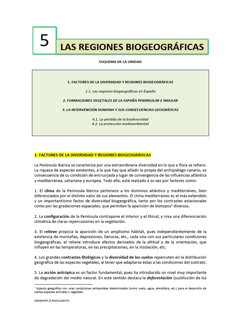 Las Regiones Biogeograficas | PDF | Arboles | Los bosques