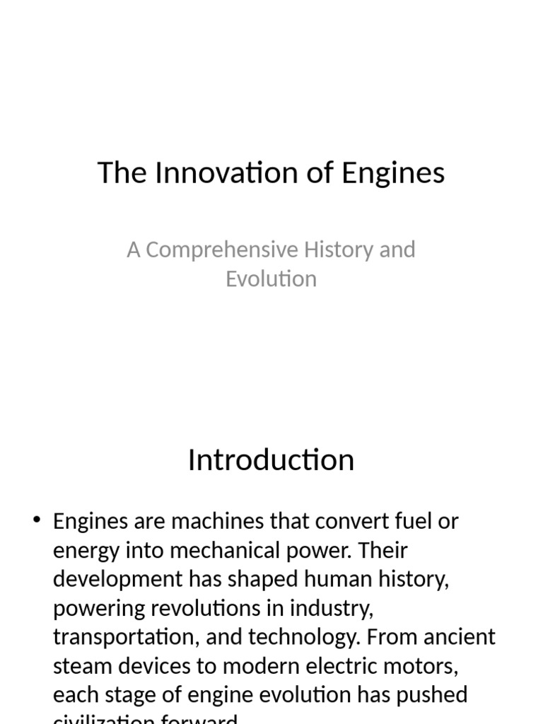 Evolution of Engine Technology | PDF | Engines | Steam Engine