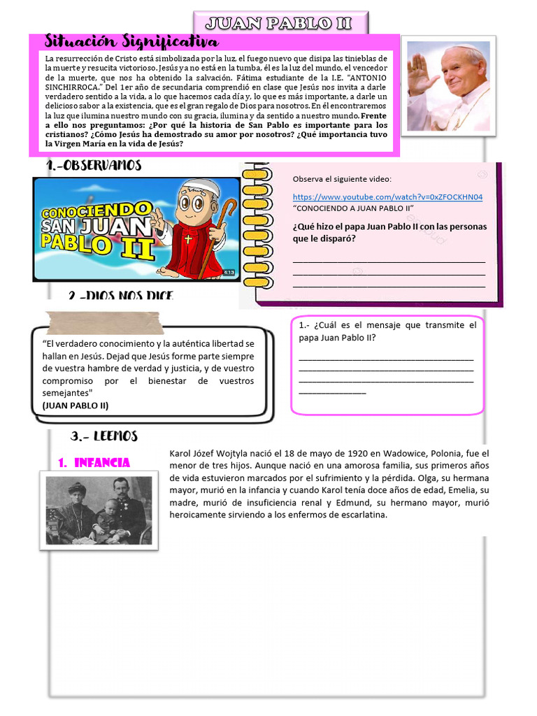 Mensaje y legado de Juan Pablo II | PDF | Papa juan pablo ii | Iglesia ...