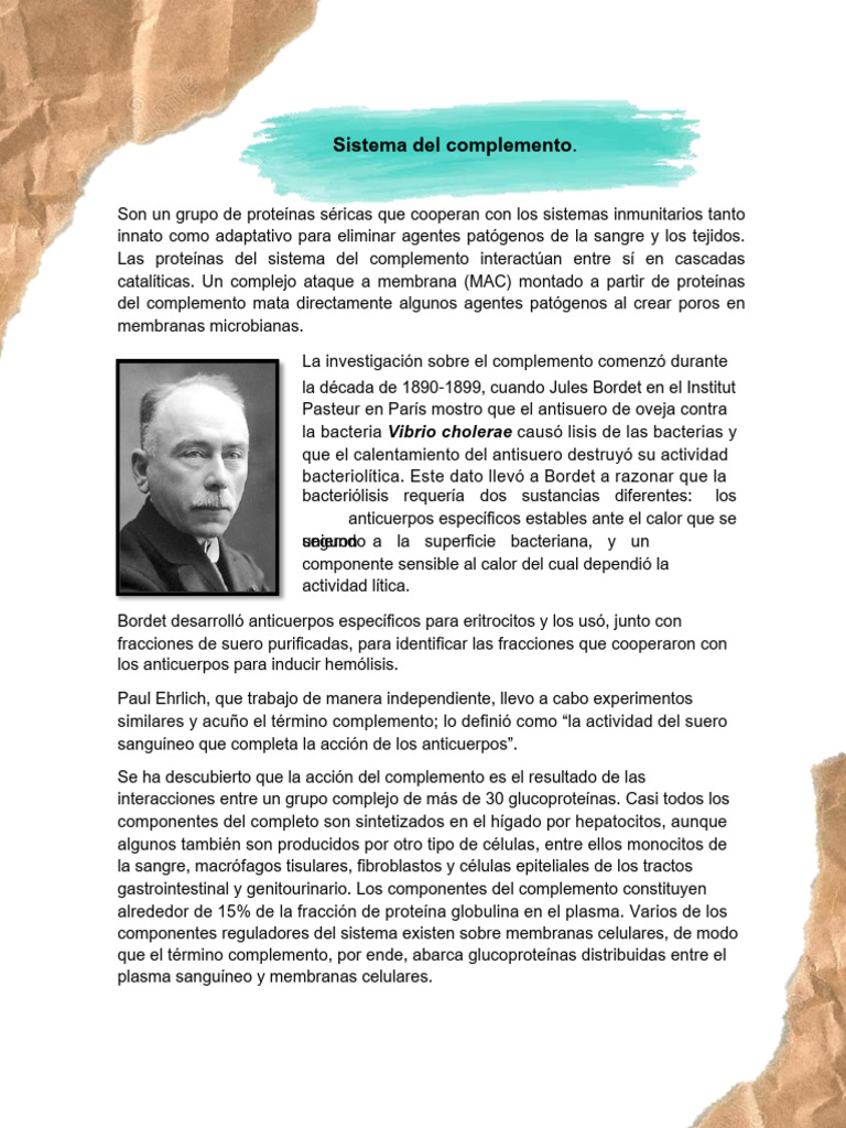Deficiencia de Properdina y Complemento | PDF | Sistema complementario ...