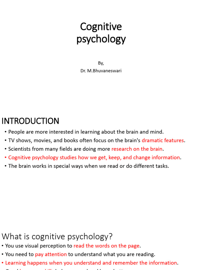 Understanding Cognitive Psychology Basics | PDF | Behaviorism | Cognition