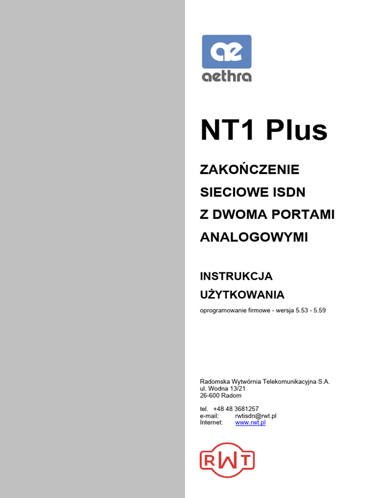 Manual NT1 PLUS 366942693 | PDF