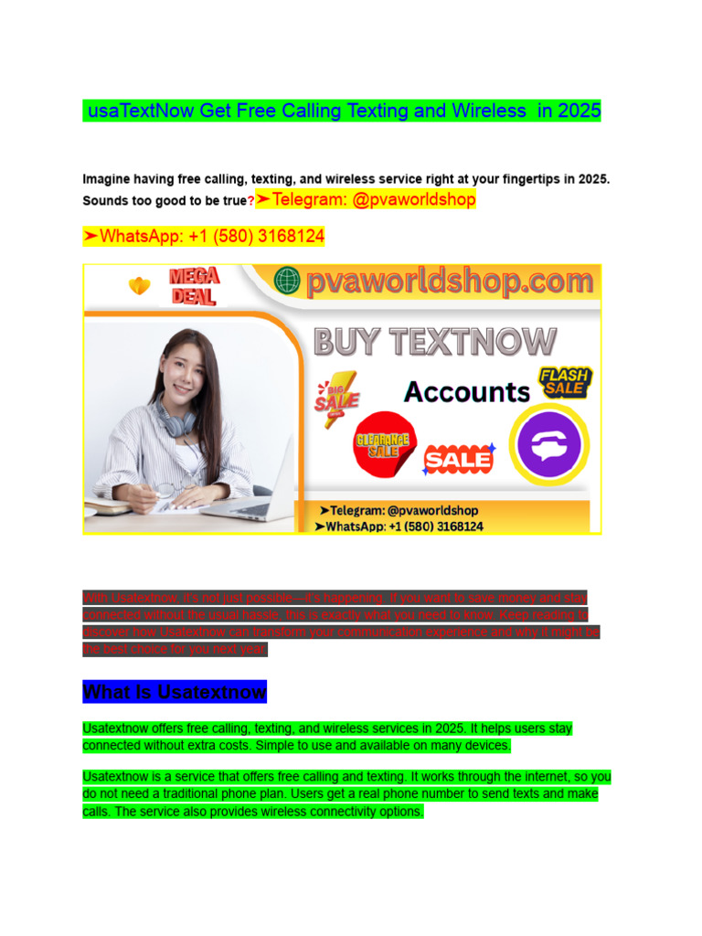 GET FREE CALLING TEXTING AND WIRELESS visual data 2