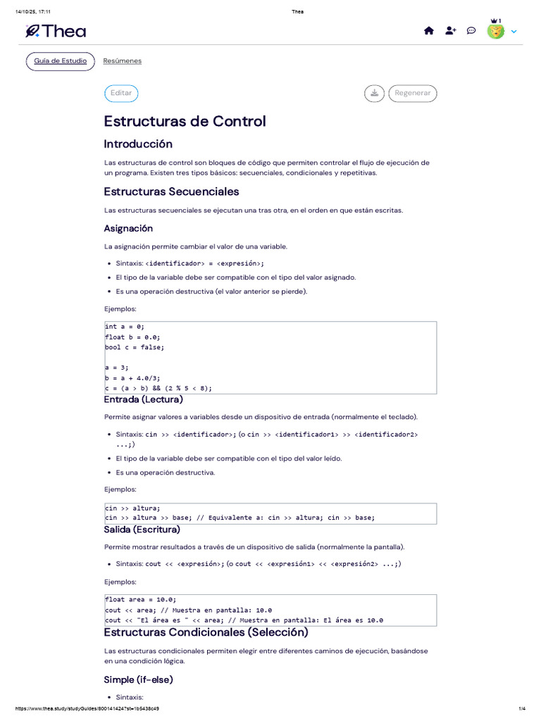 Estructuras de Control en Programación | PDF | Programación de ...