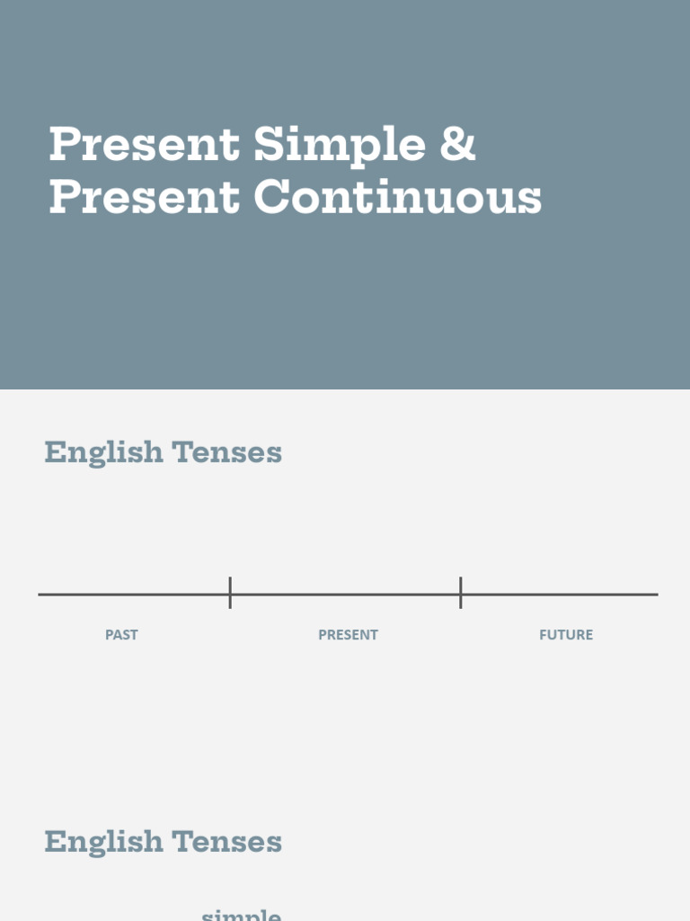 English Lesson - Present Simple and Present Continuous | PDF ...