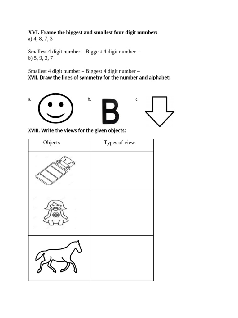 Drawing Objects and Numbers | PDF