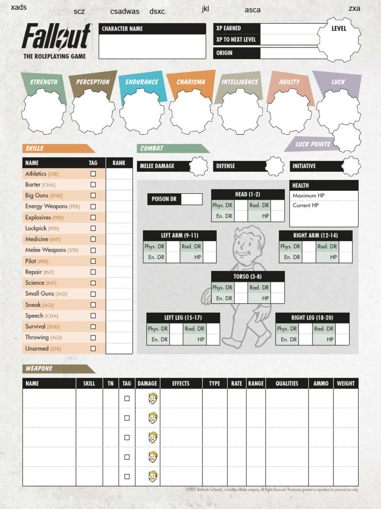 RPG Character Sheet Template | PDF | Role Playing Games | Gaming