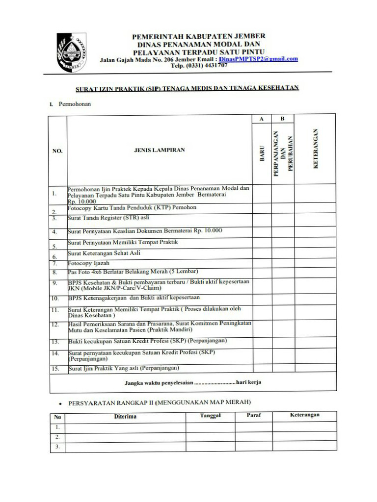 Persyaratan SIP | PDF