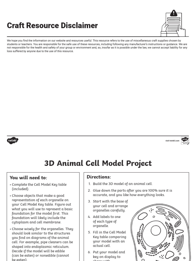 BW 3D Animal Cell Model Project | PDF | Organelle | Cell (Biology)