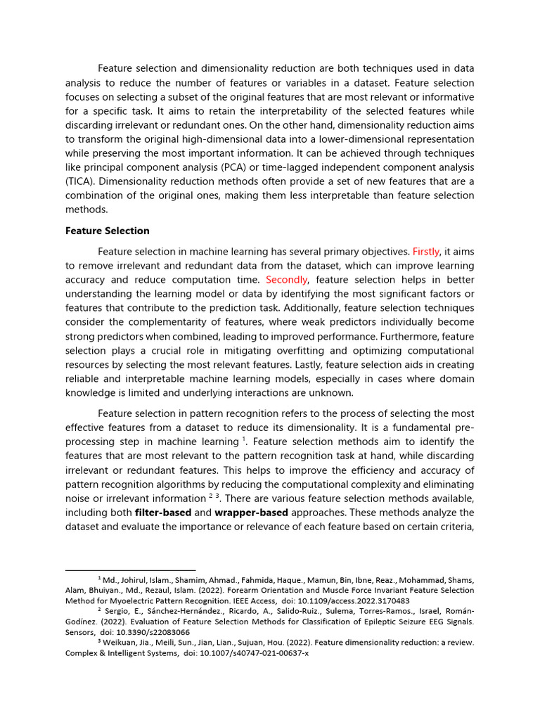 Feature Selection vs Dimensionality Reduction | PDF | Principal ...