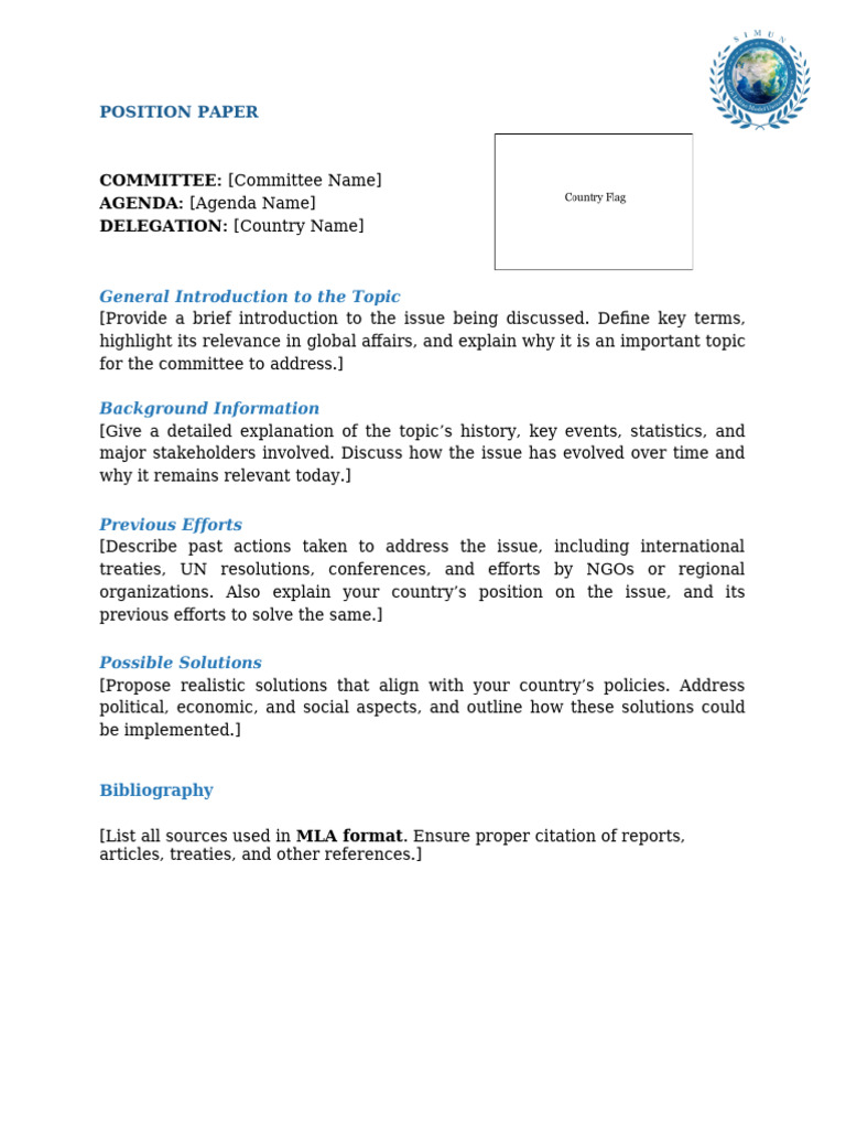 Position Paper on Global Issue Analysis | PDF