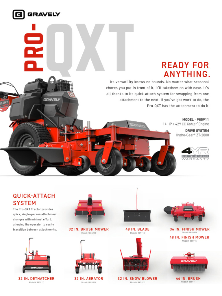 Pro-QXT Versatile Tractor Attachments | PDF | Tractor | Land Vehicles