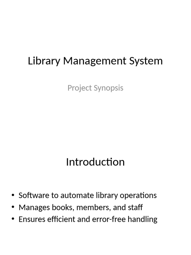Library Management System Overview | PDF