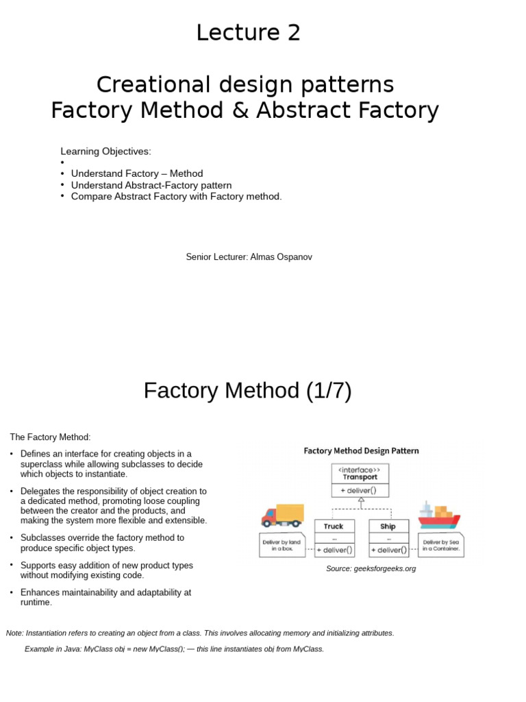 Factory Method Design Patterns Explained | PDF | Method (Computer ...